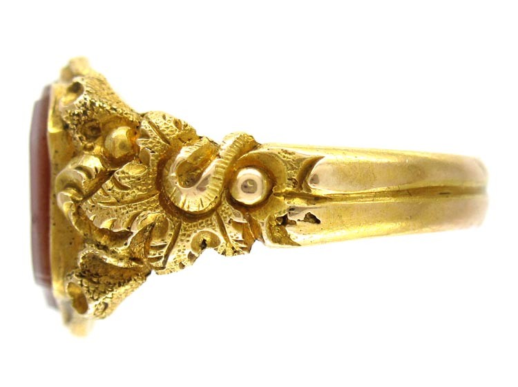 15ct Gold Carnelian Signet Ring