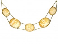 Classical Regency Shell Cameo Necklace