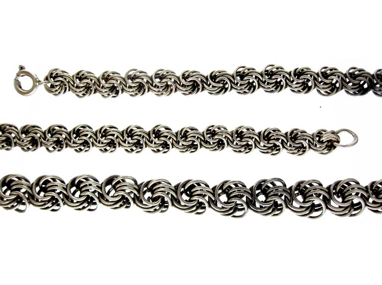 アクセサリー Vintage Silver Knot Chain Necklace 925 Vintage Silver Knot Chain Necklace 925