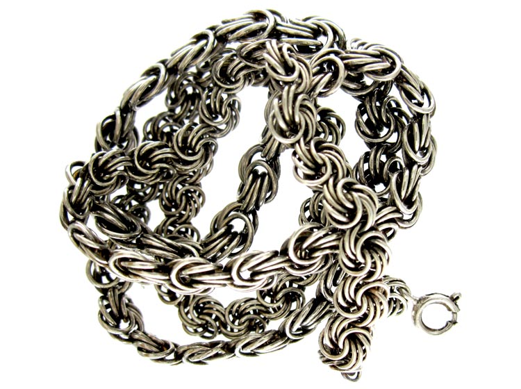 Silver Knot Chain (390B) The Antique Jewellery Company