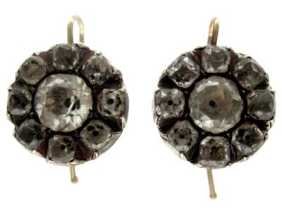 Georgian Paste Silver Earrings