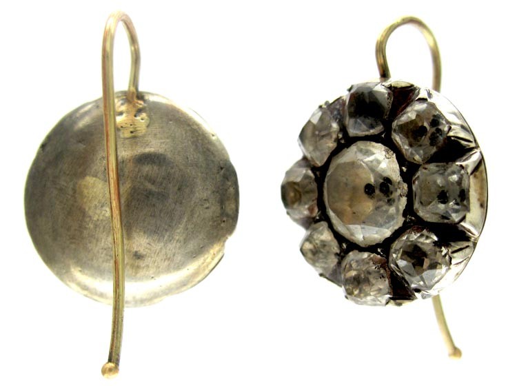 Georgian Paste Silver Earrings