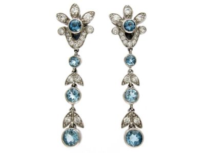 Tiffany & Co. Aquamarine Diamond Earrings