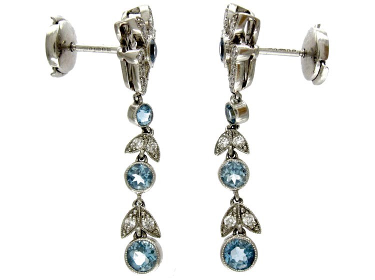 Tiffany & Co. Aquamarine Diamond Earrings