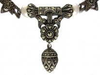 Marcasite Silver Pendant Necklace