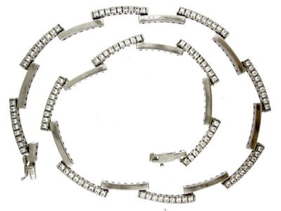 Silver Paste Art Deco Necklace