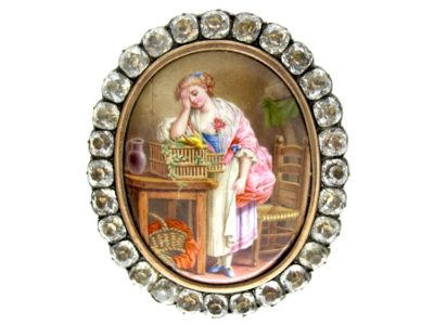 Enamel Miniature Brooch
