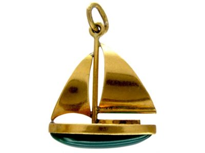 Yacht 15ct Gold Charm