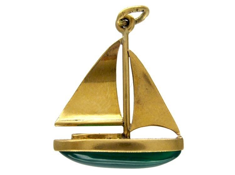 Yacht 15ct Gold Charm