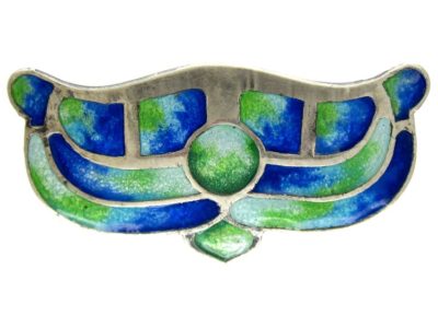 Art Nouveau Silver & Enamel Brooch