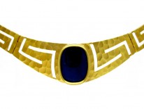 Lapis & 18ct Gold 1960s Gold Collar