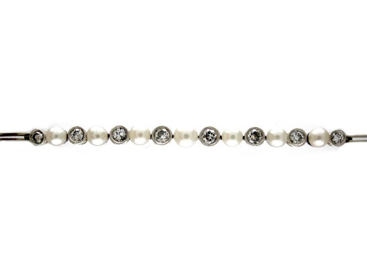 Diamond & Natural Pearl Bracelet