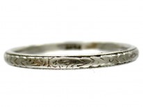 Platinum Art Deco Wedding Ring