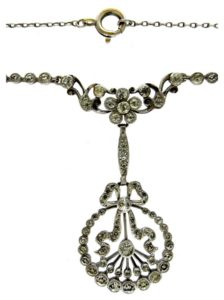 Edwardian Silver & Paste Pendant