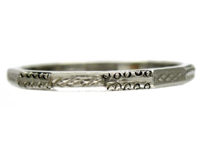 Platinum Art Deco Wedding Ring