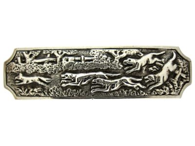 Silver Victorian Hunting Brooch