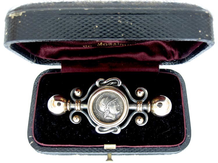 Victorian Classical Silver Brooch