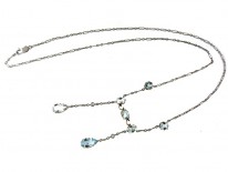 Edwardian Aquamarine & Platinum Necklace