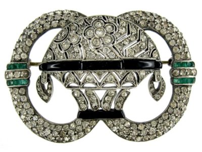 Art Deco Paste Brooch