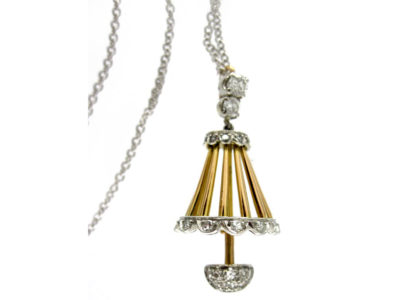 1950s Parasol Diamond-Set Pendant