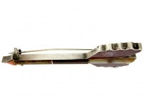 Scottish Agate & Silver Arrow Brooch