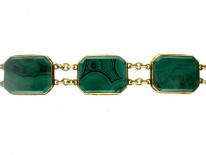 Regency 18ct Gold & Malachite Bracelet