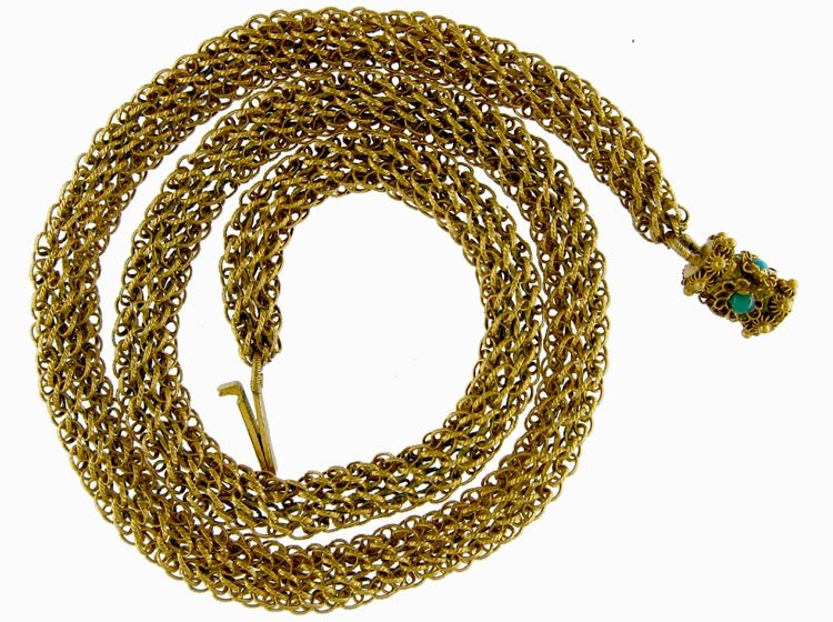 Georgian Woven 18ct Gold Chain