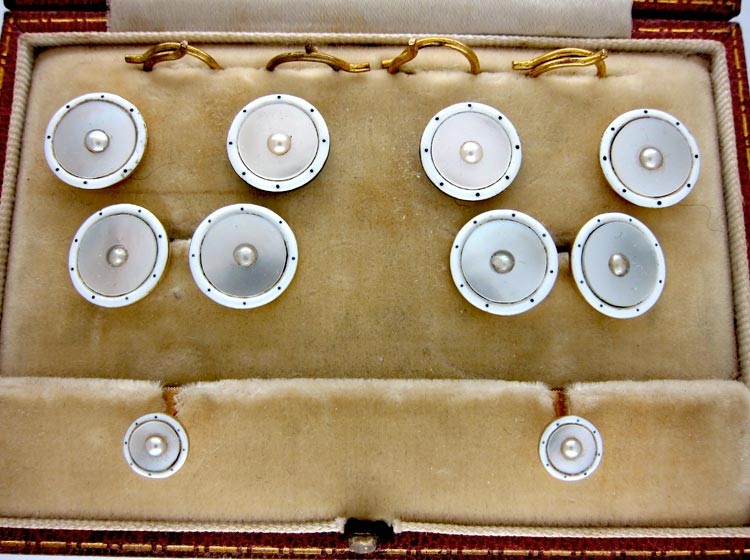 9ct Cufflinks & Studs Set in Original Case