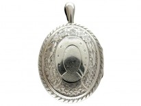 Large Silver Victorian Locket