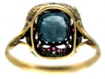 Aquamarine & Ruby Ring