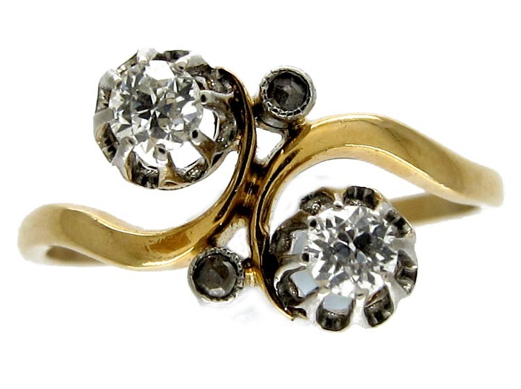 Diamond Art Nouveau Ring