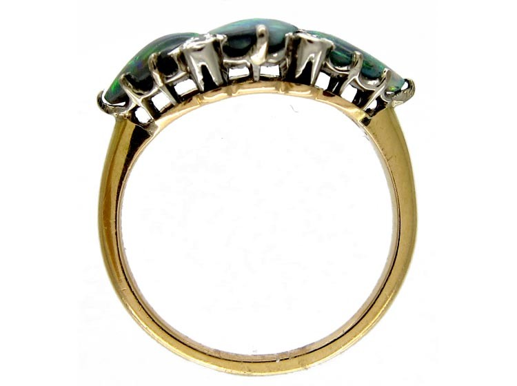 Black Opal 18ct Gold Ring