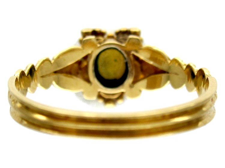 Regency Diamond & Emerald Cluster Ring