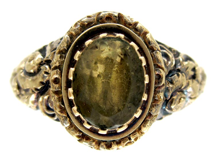 18ct Gold Georgian Foiled Citrine Ring (731B) | The Antique Jewellery ...