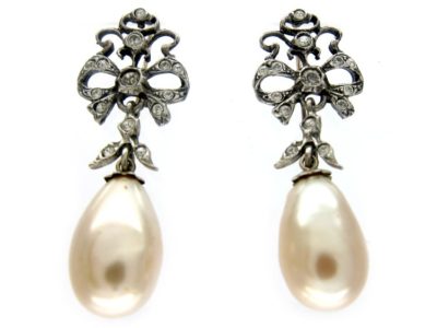 Silver & Paste Edwardian Drop Earrings