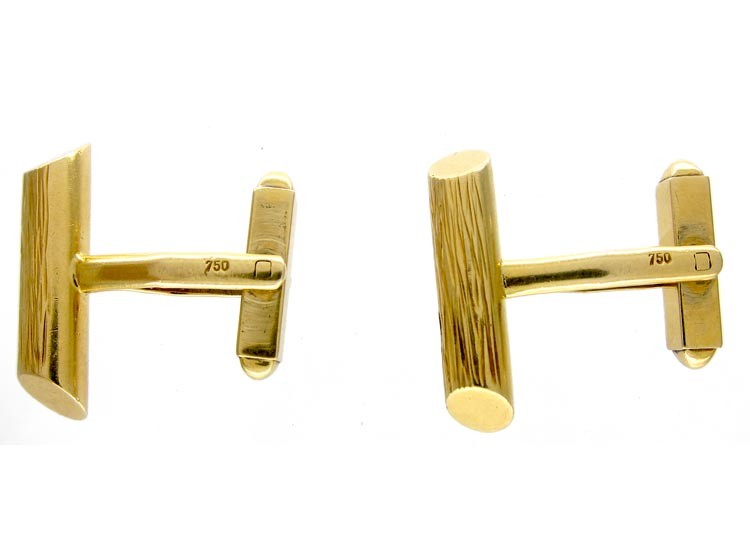 18ct Gold Bark Design Cufflinks