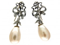 Silver & Paste Edwardian Drop Earrings