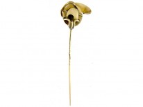 Victorian Cabochon Garnet 15ct Gold Snake Tie Pin