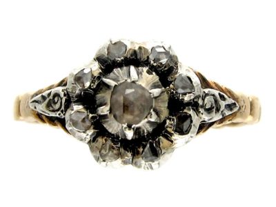 Georgian Rose Diamond Cluster Ring