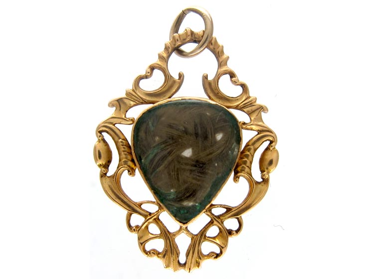 Georgian Enamel Locket Pendant (735B) | The Antique Jewellery Company