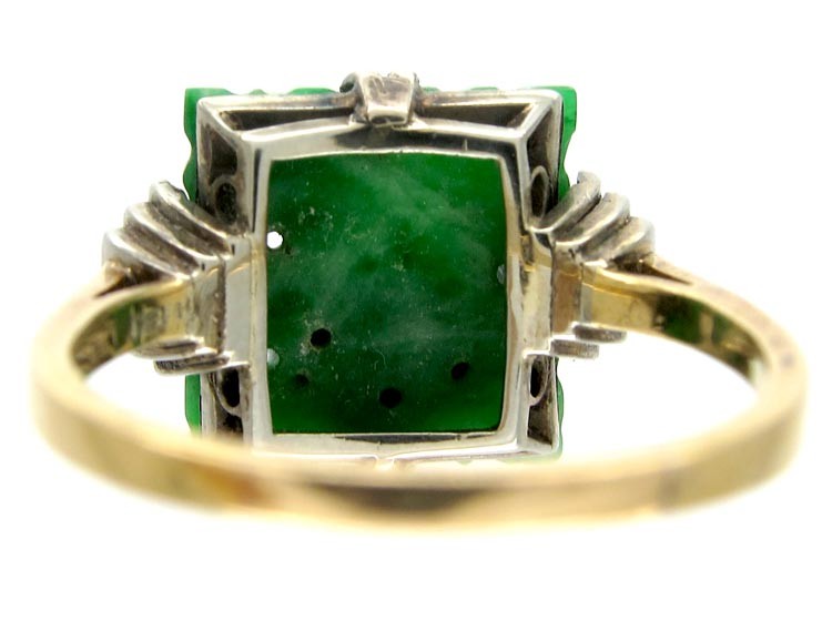 Jade Art Deco Ring