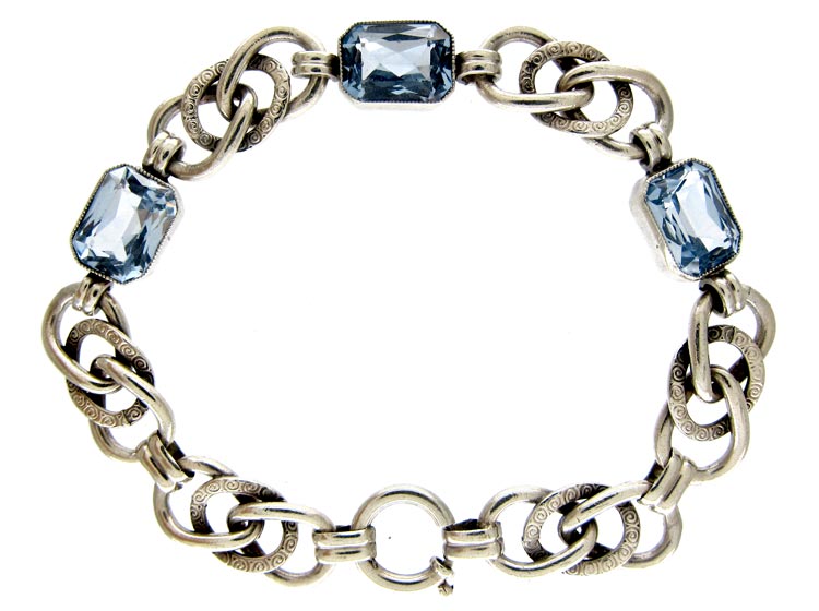 Silver & Paste Bracelet (936B) | The Antique Jewellery Company