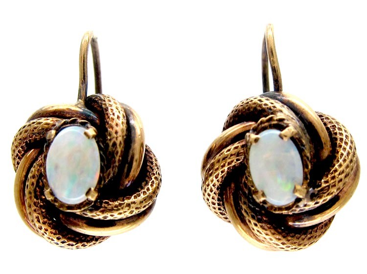Opal Knot Earrings