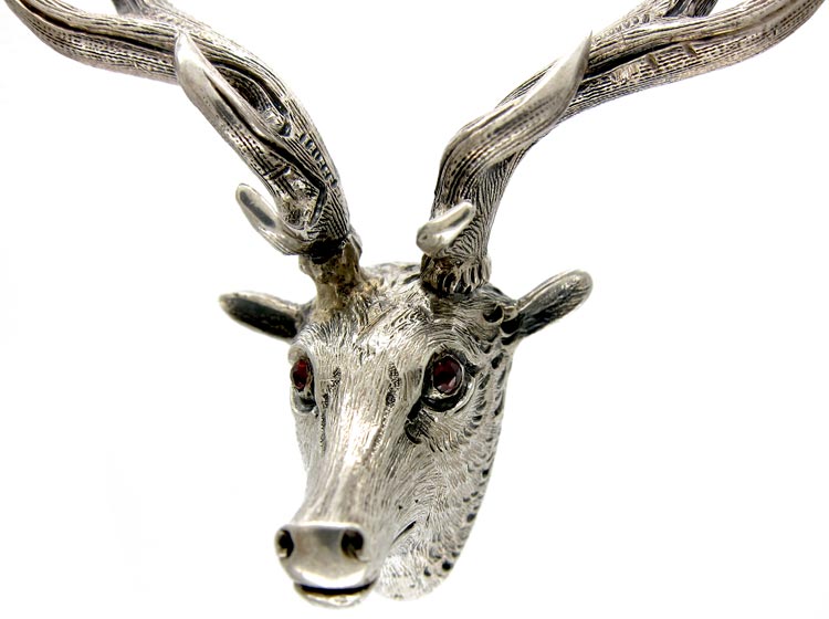 Scottish Silver Stag's Head Brooch (TBC16) The Antique Jewellery Company