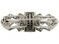 Art Deco Double Clip Diamond Brooch