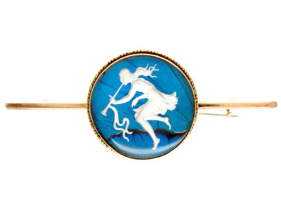 Butterfly Wing 9ct Gold Sulphide Brooch