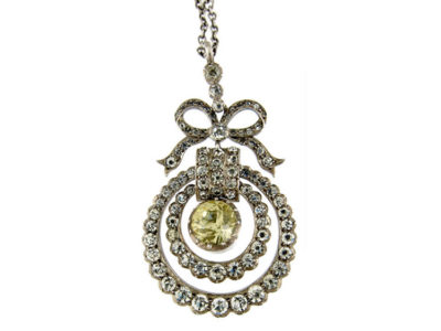 Edwardian Silver Bow Pendant