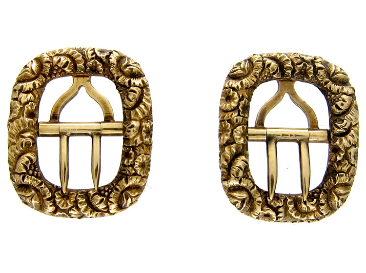 Gold Miniature Buckles (575Y) The Antique Jewellery Company