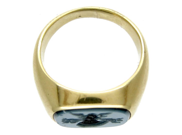 Hardstone Intaglio Signet Ring