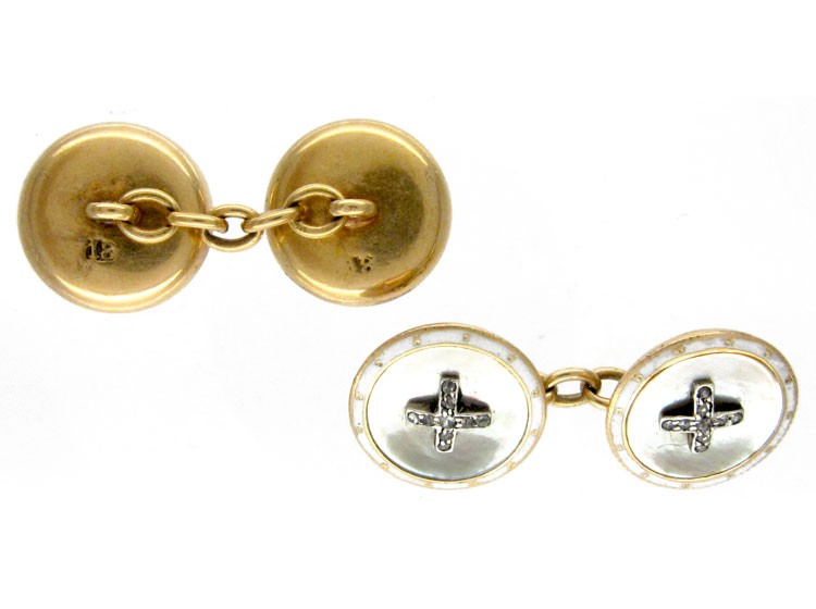 Gold & Mother of Pearl Cufflinks